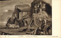 Postal París Vagada del Louvre el Enano la vuelta de la henificación