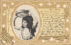 CPA Fantaisie Fleurs Enfant