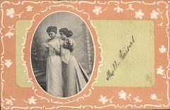 CPA Fantaisie Fleurs Femme