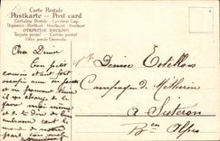 CPA Fantaisie Fleurs Fer a cheval