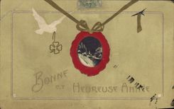 Vintage Postcard Fantasy Dove