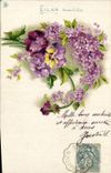 CPA Fantaisie Fleurs Lilas Sensibilite 