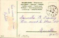 CPA Fantaisie Fleurs Fer a cheval