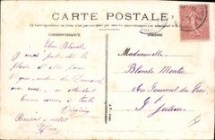 Vintage Postcard Woman the part of Charts