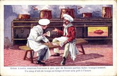 CPA Cartes Grace a notre nouveau fourneau a gaz 