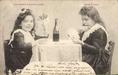 Vintage Postcard Charts Children part of isolated in ten