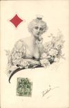 CPA Cartes Cartes Carreau