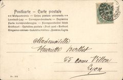 Vintage Postcard Charts Woman Square