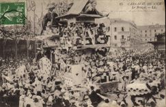 Vintage Postcard Carnival of Nice the bridge Charts