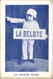 CPA Cartes La belote Le groom Soso Enfant 