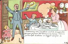 Vintage Postcard Fantaisie Illustrator Embrace me!