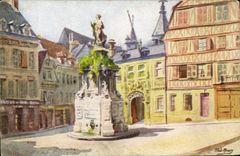 Vintage Postcard Fantaisie Rouen Illustrator Places of the virgin Fred Money