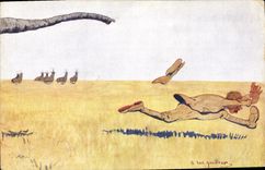 Vintage Postcard Fantasy Illustrator Elephant