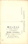 Vintage Postcard Artist whimsical Melrac Singer Miss Engel