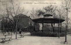 Vintage Postcard Kiosque Places Town hall Romans