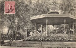 Vintage Postcard Kiosk of the music Large Round Toulouse