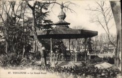 Vintage Postcard Toulouse Kiosk the Large Round Music
