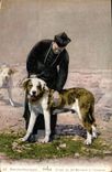 Vintage Postcard Chiens Dog of St Bernard has the old people's home