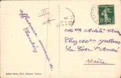 Vintage Postcard Dogs Dog Large St Bernard Maitre and servants