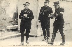 Vintage Postcard Militaria General Joffre and the General one of Castelnau