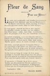 Vintage Postcard Militaria Fleur of blood For our heroes Marcelle Babin