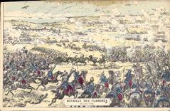 Vintage Postcard Militaria Battles of Flandres