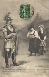 Vintage Postcard Militaria Alsace Children