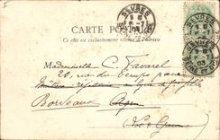 Postal Delacroix Mujeres de Argel en su apartamento París Vagada del Louvre