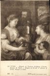 Postal el Titien Alegoría en el honor de Alphonse de Avalos Marqués de Guast París Vagar del Louvre