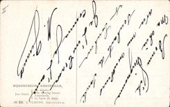 Postal Jan Steen la lección de danza