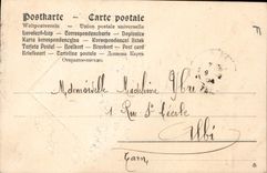 Vintage Postcard Fantasy Flowers Boats