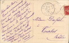 Postal Caza Mujer Perro