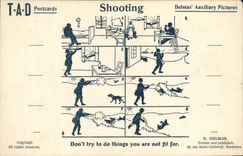 Vintage Postcard Drives out shooting Delmas' auxiliary pictures