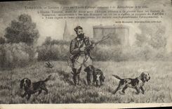 Postal Caza Tarascon Tartarin Perros