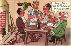 CPA Chasse Attention c'est la patronne 