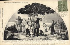 Postal Caza Peregrinaje de Notre Dame del Roble Mariscal de Francia Urbano de Laval Marqués de Arena