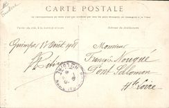 Postal Caza Nevez Alrededores de Puente Sima la salida para la caza Perro Finistre Bretaña Cazador