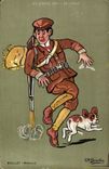 CPA Chasse Chasseur Chien Illustrateur Beauvais Publicite Emile Tardif 
