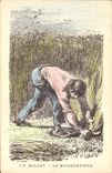 Vintage Postcard Fantasy Illustrator JF Millet the harvester
