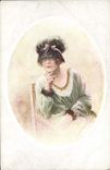Vintage Postcard Fantasy Illustrator Manual Henri Woman