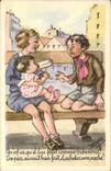 Vintage Postcard Fantasy Illustrator Child wife Feeding-bottle
