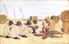 Vintage Postcard Fantasy Illustrator Charming invitation