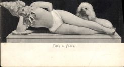 CPA Cirque Flick und Flock Chien Caniche 