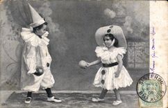 CPA Cirque Enfants Pierrot 