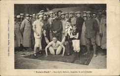 CPA Cirque Poilu's Park Bert Gyll Bobin's Auguste le petit Charles 