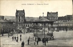 CPA Kiosque Firminy Place du Breuil 