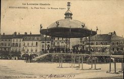 Vintage Postcard disappeared Kiosque Pont has Mousson the place Duroc (animee)