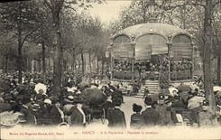 CPA Kiosque Nancy A la Pepiniere Pendant la musique 