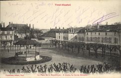 Vintage Postcard Toul Kiosk the place of the Republic On the right the Military Circle