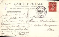 Vintage Postcard Kiosk of the Neris music Baths